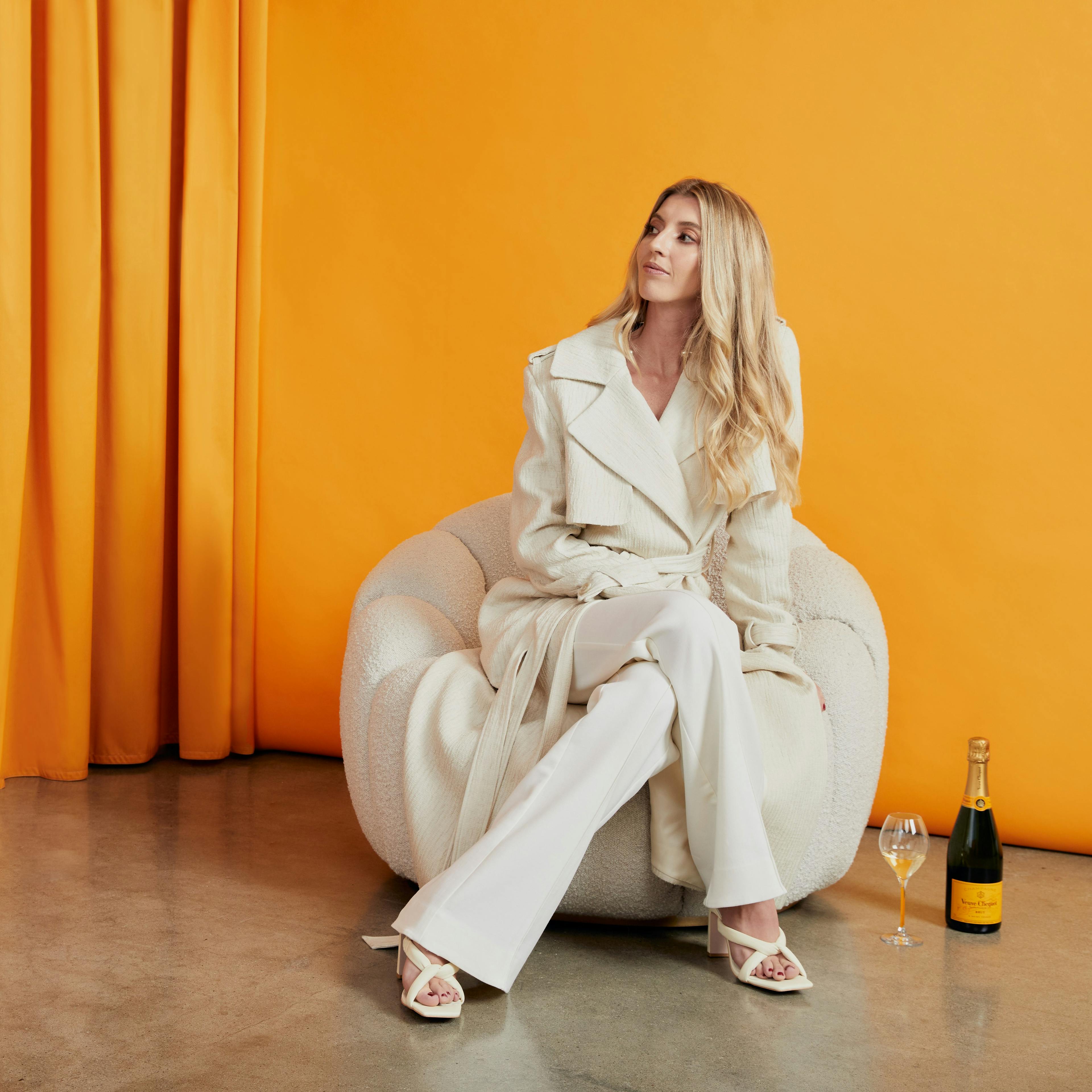 Maggie Hewitt with Veuve Clicquot champagne