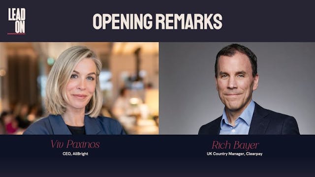 Watch AllBright Lead On Summit 2023: Opening Remarks with Viv Paxinos and Rich Bayer