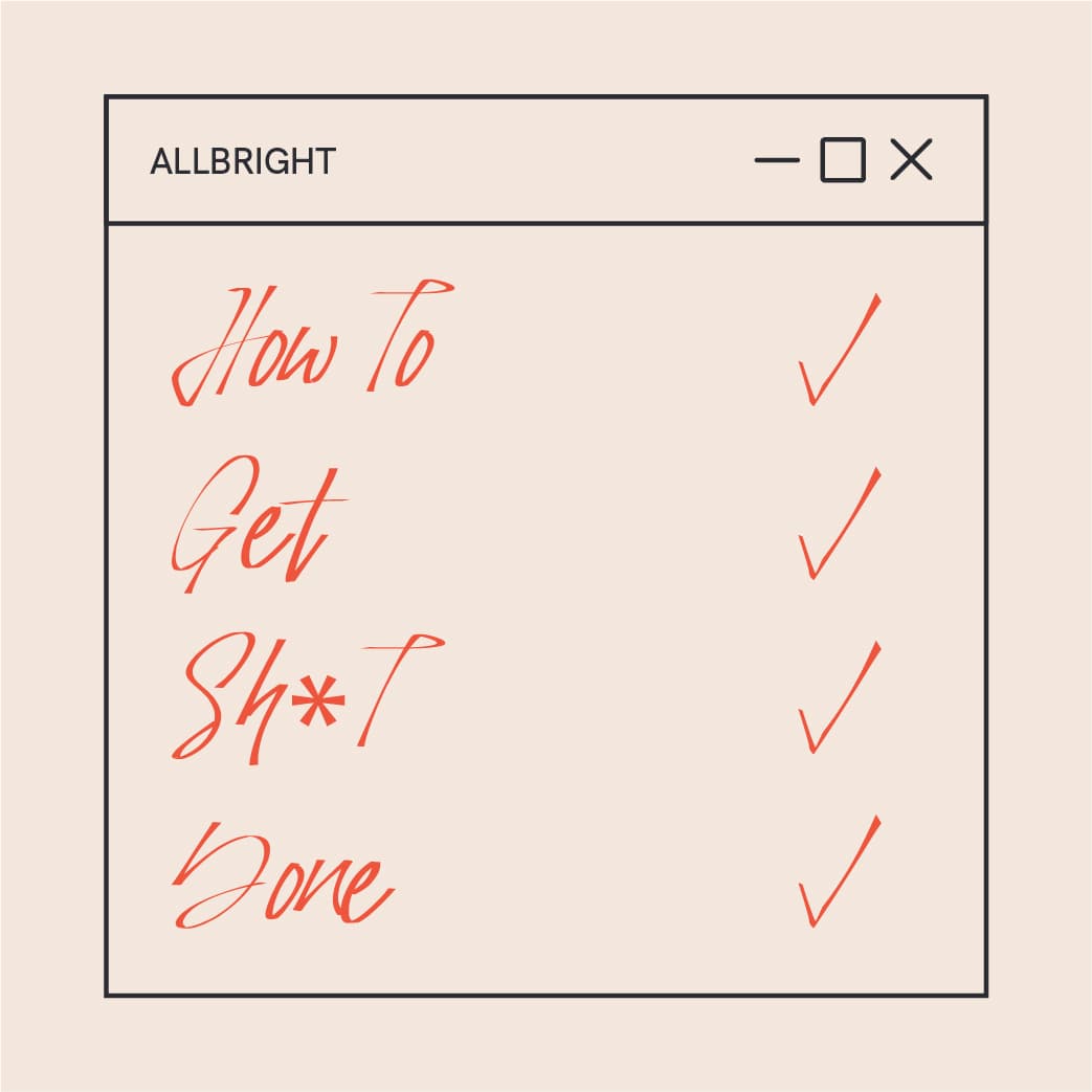 Checklist for how to get sh*t done